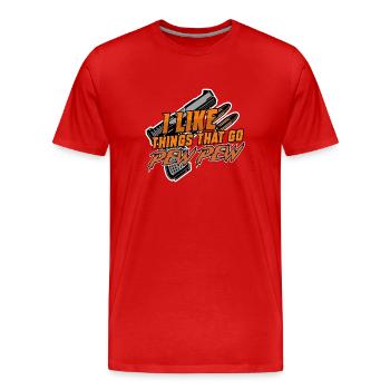 Droits des armes à feu Amateur d’armes à feu 2e amendement Cadeau de propriétaire d’arme à feu - T-shirt bio Premium Homme - rouge - Devant - Damien (186cm)