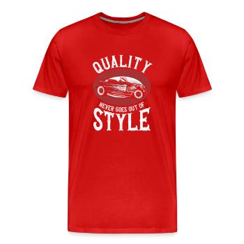 Hot Rod Hot Rods Muscle Car Hotrod Mechaniker Auto - Männer Premium Bio T-Shirt - Rot - Vorne - Damien (186cm)