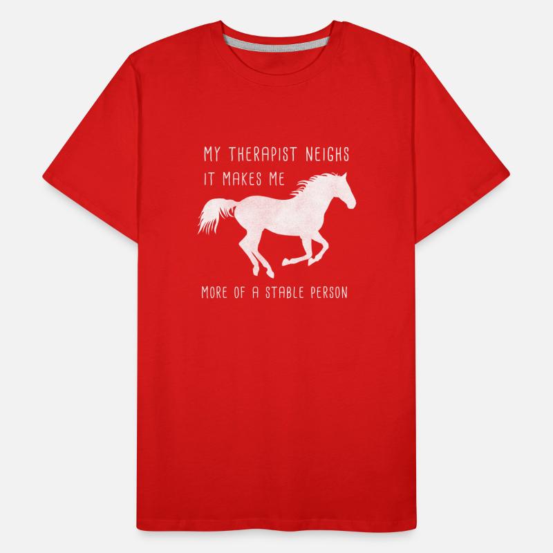 Equine Therapie Comic-Design / Geschenk Männer Premium Bio T-Shirt