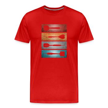 Fléchettes et fléchettes - T-shirt bio Premium Homme - rouge - Devant - Damien (186cm)