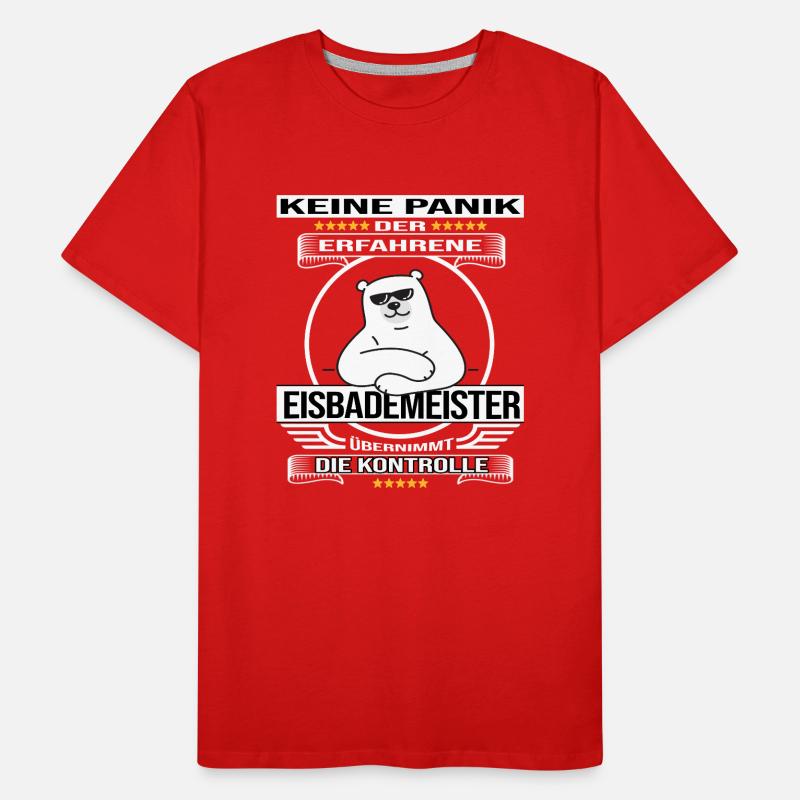 eisbademeister eisbad winterbader eisbader kalt Männer Premium Bio T-Shirt
