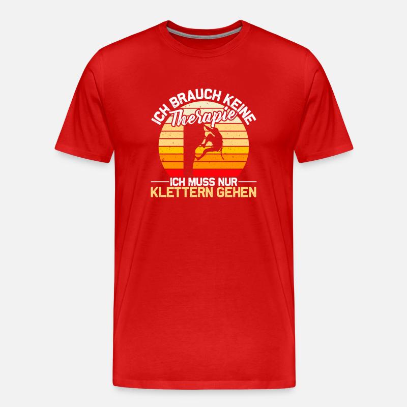 Kletter - Männer Premium Bio T-Shirt - Rot