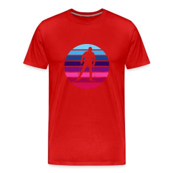 Ski de fond Skieurs de fond - T-shirt bio Premium Homme - rouge - Devant - Damien (186cm)
