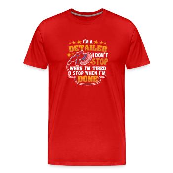 Mobile Auto Detailing Auto Detailing Car Detailer - T-shirt bio Premium Homme - rouge - Devant - Damien (186cm)