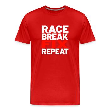 Go Kart Racing Go Kart Cars Go Karting Go-Karter - Men's Premium Organic T-Shirt - red - Front - Damien (186cm)