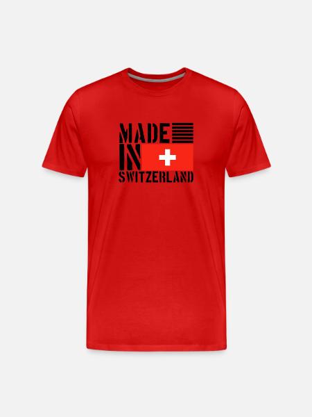 Schweiz Schweizer Lustiger Spruch - Männer Premium Bio T-Shirt - Rot
