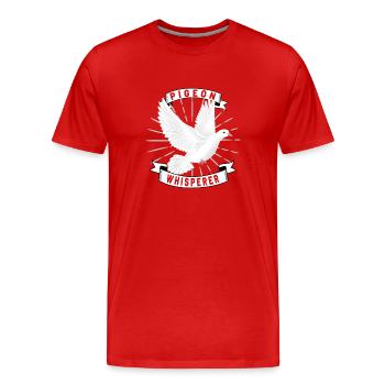 Pigeon Pigeon Racing Pigeon Racer Pigeon Keeper - T-shirt bio Premium Homme - rouge - Devant - Damien (186cm)