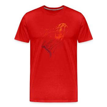 Otter - Männer Premium Bio T-Shirt - Rot - Vorne - Damien (186cm)