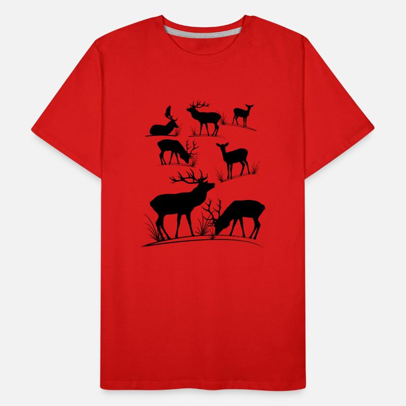 Deer, roe deer, red deer, fallow deer, deer, roe deer Men's Premium Organic T-Shirt