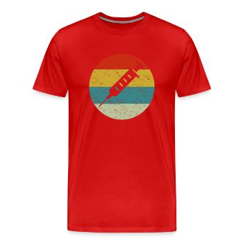 vaccins vintage - T-shirt bio Premium Homme - rouge - Devant - Damien (186cm)