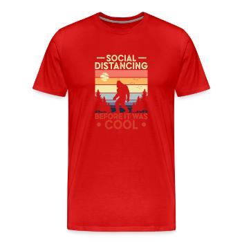Bigfoot Sasquatch Yeti - T-shirt bio Premium Homme - rouge - Devant - Damien (186cm)