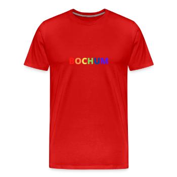 Bochum Ruhrgebiet Fussball Tradition - Männer Premium Bio T-Shirt - Rot - Vorne - Damien (186cm)
