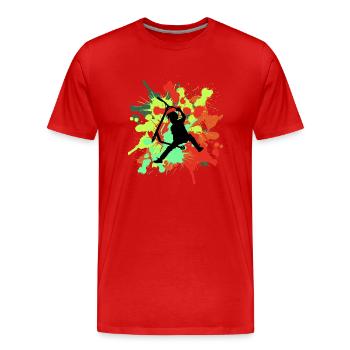 freestyle scooter - Men's Premium Organic T-Shirt - red - Front - Damien (186cm)