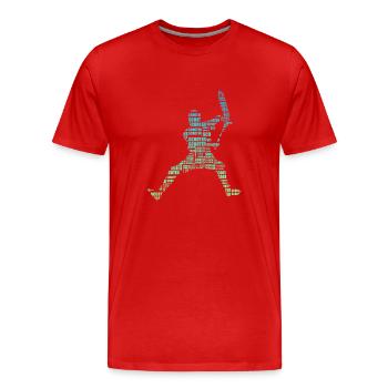freestyle scooter - Men's Premium Organic T-Shirt - red - Front - Damien (186cm)