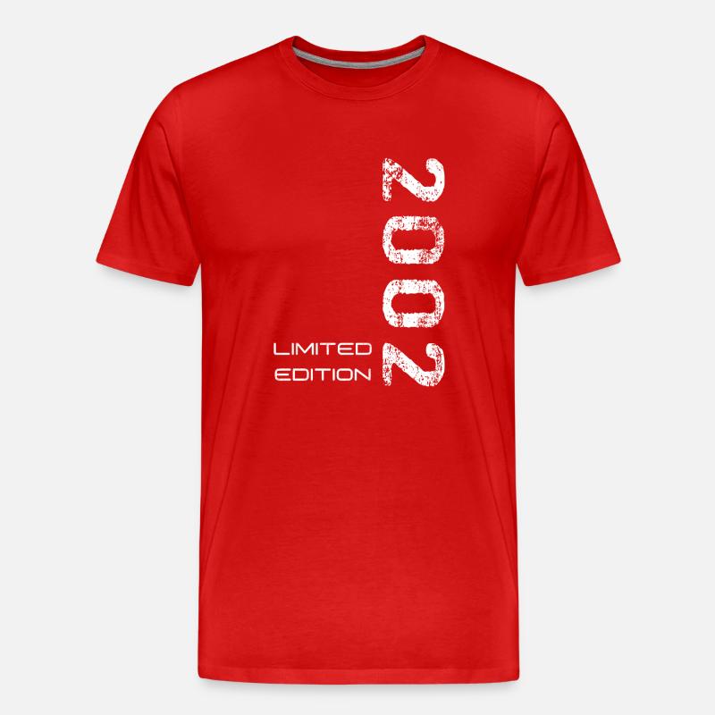 Ich bin Baujahr 2002 - Männer Premium Bio T-Shirt - Rot
