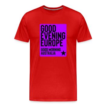 Eurovision - T-shirt bio Premium Homme - rouge - Devant - Damien (186cm)