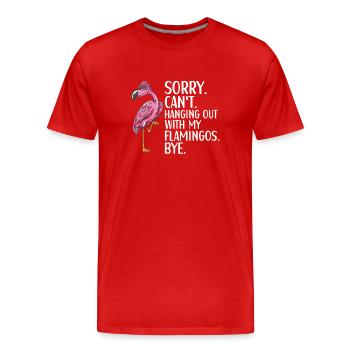 Flamingo Vogel Flamingo Kostüm Kinder - Männer Premium Bio T-Shirt - Rot - Vorne - Damien (186cm)
