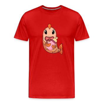 Baby Fisch - Männer Premium Bio T-Shirt - Rot - Vorne - Damien (186cm)