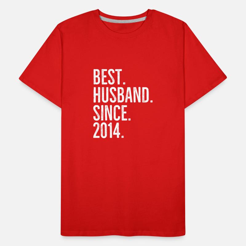 Bester Ehemann seit 2014 Männer Premium Bio T-Shirt