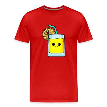 Limonade Comic - Männer Premium Bio T-Shirt - Rot - Vorne - Damien (186cm)