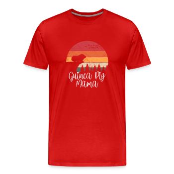 Meerschweinchen Hausmeerschweinchen Nagetier - Männer Premium Bio T-Shirt - Rot - Vorne - Damien (186cm)