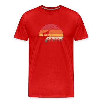 Siberian Husky Hund Husky Besitzer - Männer Premium Bio T-Shirt - Rot - Vorne - Damien (186cm)