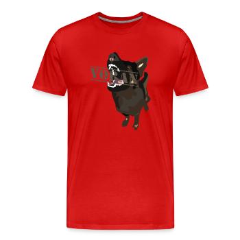 Berger allemand IGP devant - T-shirt bio Premium Homme - rouge - Devant - Damien (186cm)