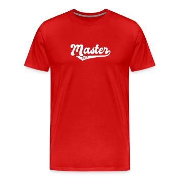 Master 2022 Graduation Graduation Graduation Graduation Université - T-shirt bio Premium Homme - rouge - Devant - Damien (186cm)