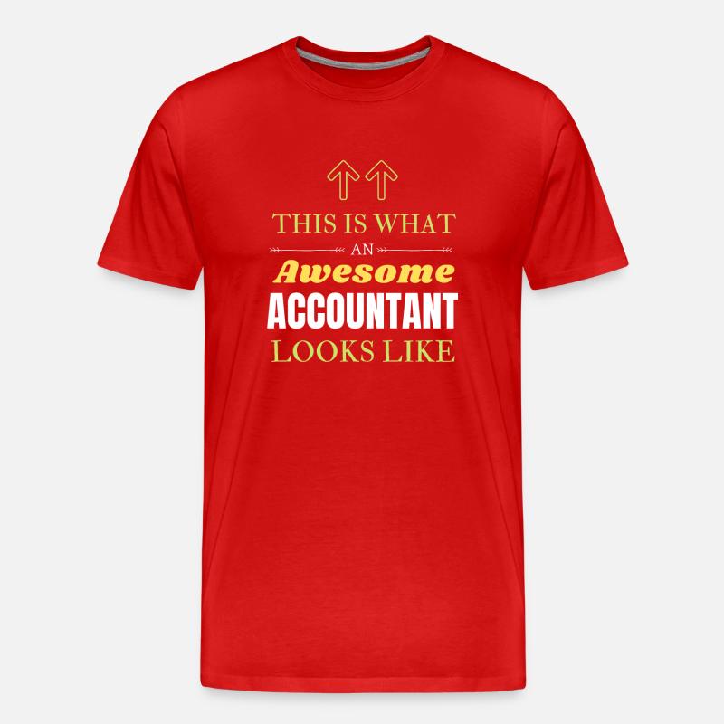 Buchhalter - Männer Premium Bio T-Shirt - Rot