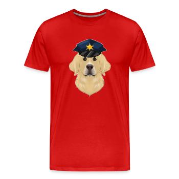 Police Labrador Maître canin I Chien policier I - T-shirt bio Premium Homme - rouge - Devant - Damien (186cm)