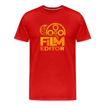 Montage de filmEditor Edit Video - T-shirt bio Premium Homme - rouge - Devant - Damien (186cm)
