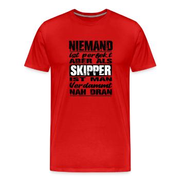 Skipper - Männer Premium Bio T-Shirt - Rot - Vorne - Damien (186cm)