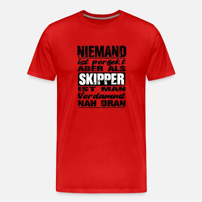 Skipper - Männer Premium Bio T-Shirt - Rot