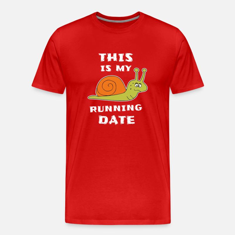 Langsame Schnecke Läufer Joggen - Männer Premium Bio T-Shirt - Rot