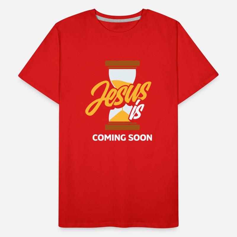 Pasteur Jésus à venir Bientôt Pasteur T-shirt bio Premium Homme