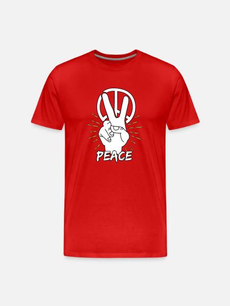 Peace Freedom Peace Gift - Men's Premium Organic T-Shirt - red
