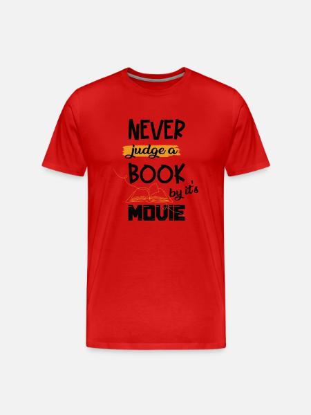 Bookworm - Men's Premium Organic T-Shirt - red