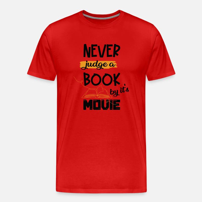 Leseratte - Männer Premium Bio T-Shirt - Rot