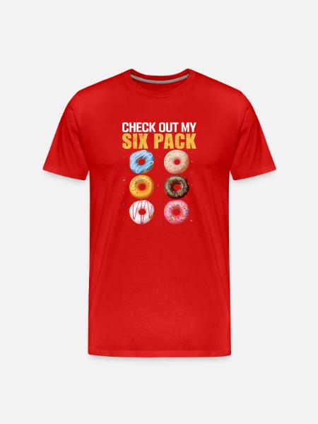 Découvrez My Six Pack Donuts - T-shirt bio Premium Homme - rouge