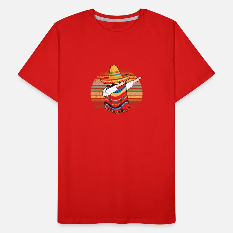 Dabbing Poncho mexicain Cinco de Mayo T-shirt bio Premium Homme
