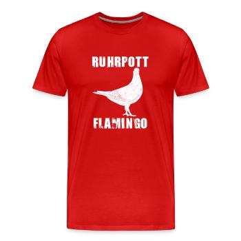 Ruhrpott Flamingo Ruhrgebiet Taube - Männer Premium Bio T-Shirt - Rot - Vorne - Damien (186cm)