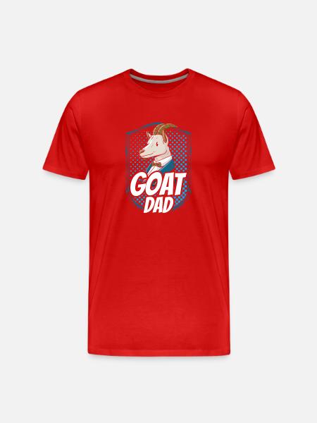 Ziegenvater Ziegen Vater Ziege Tier Hausziege - Männer Premium Bio T-Shirt - Rot