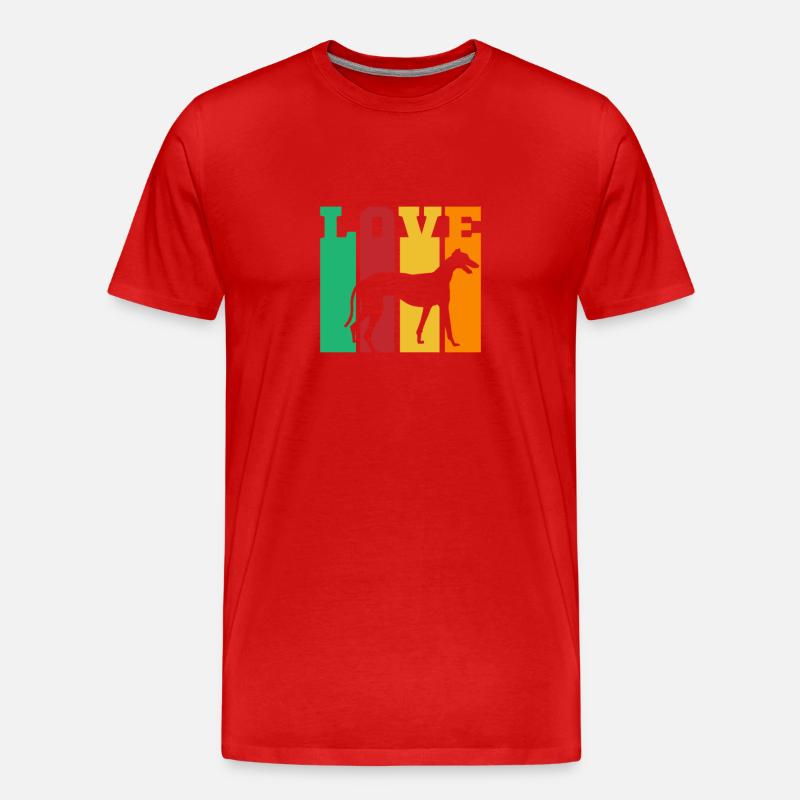 Greyhound Windhund Geschenk - Männer Premium Bio T-Shirt - Rot