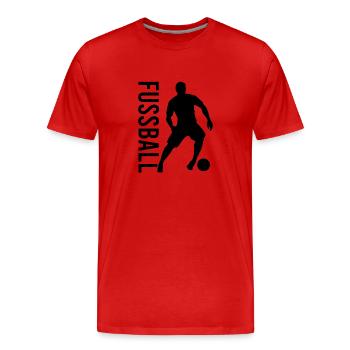 Fußball Fussball - Männer Premium Bio T-Shirt - Rot - Vorne - Damien (186cm)
