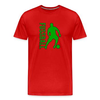 Fußball Fussball - Männer Premium Bio T-Shirt - Rot - Vorne - Damien (186cm)