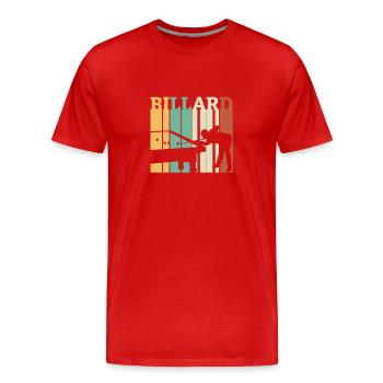 Billard Piscine Billard Billard Boule Billard Billard Cuisine 8Ball - T-shirt bio Premium Homme - rouge - Devant - Damien (186cm)