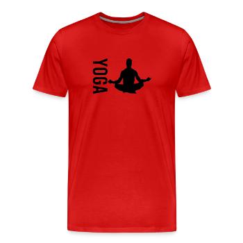 Yoga Meditation - Men's Premium Organic T-Shirt - red - Front - Damien (186cm)