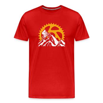Vélo De Montagne - T-shirt bio Premium Homme - rouge - Devant - Damien (186cm)