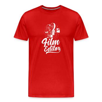 Montage vidéo de filmeditor Edit - T-shirt bio Premium Homme - rouge - Devant - Damien (186cm)