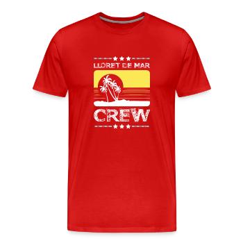 Lloret De Mar Crew - Men's Premium Organic T-Shirt - red - Front - Damien (186cm)